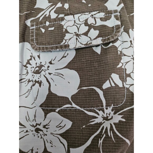 Eddie Bauer Womens A Line Skirt Size 10P Floral Short Zip Pockets - Picture 4 of 9